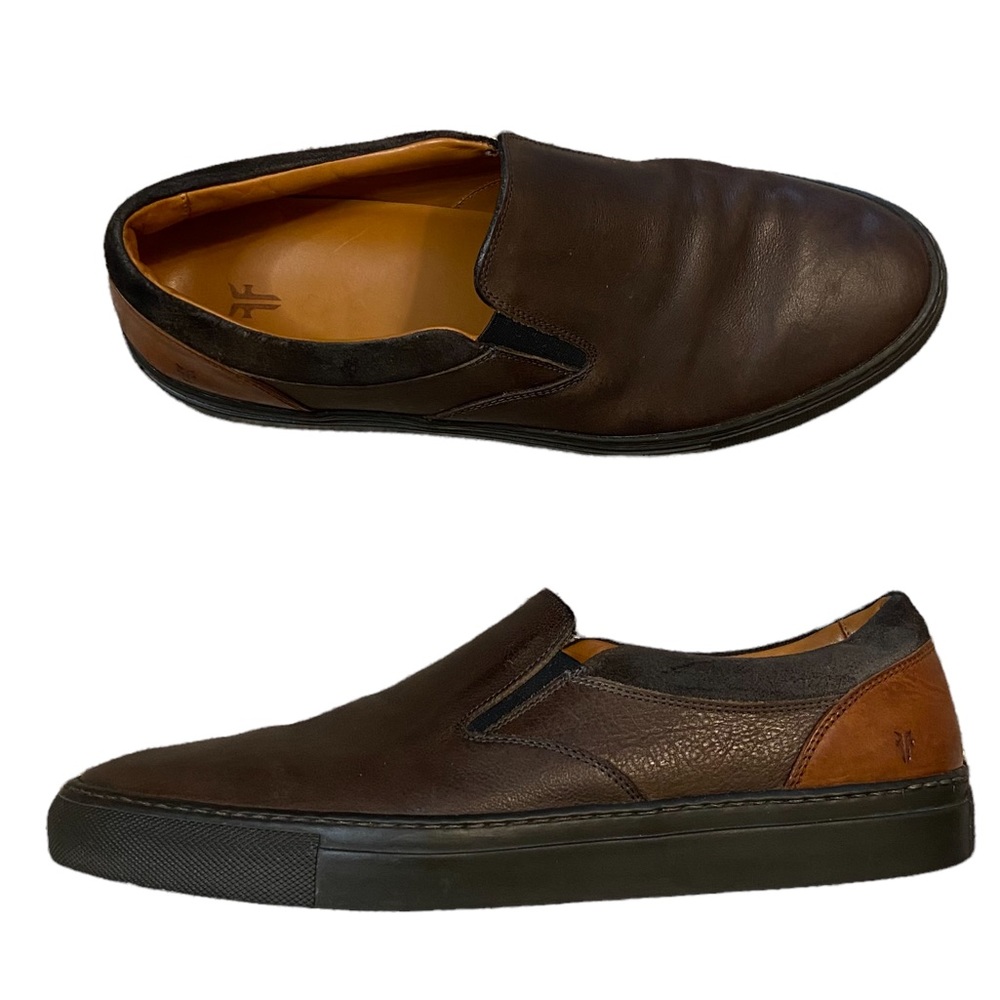 Frye Men’s Loafers Size 11.5 Medium Made in Italy Brown Sneakers Shoes